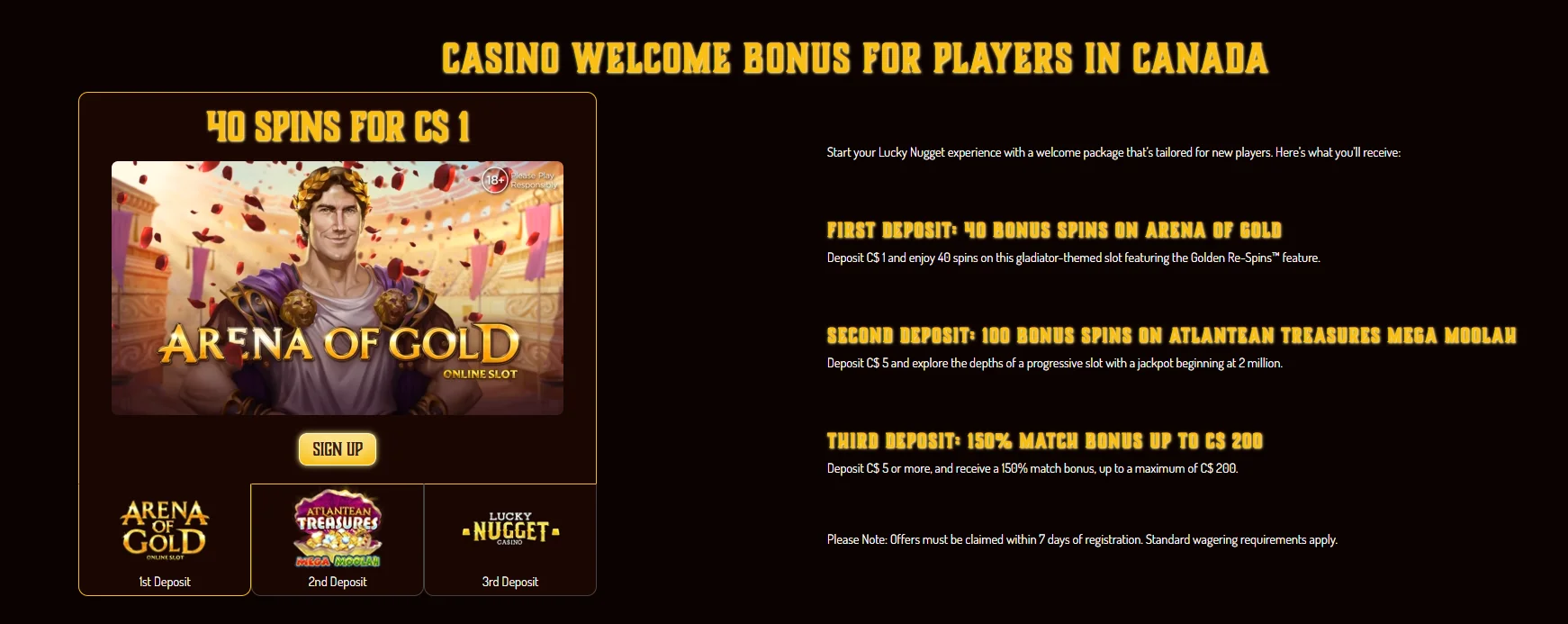 lucky nugget casino signup bonus