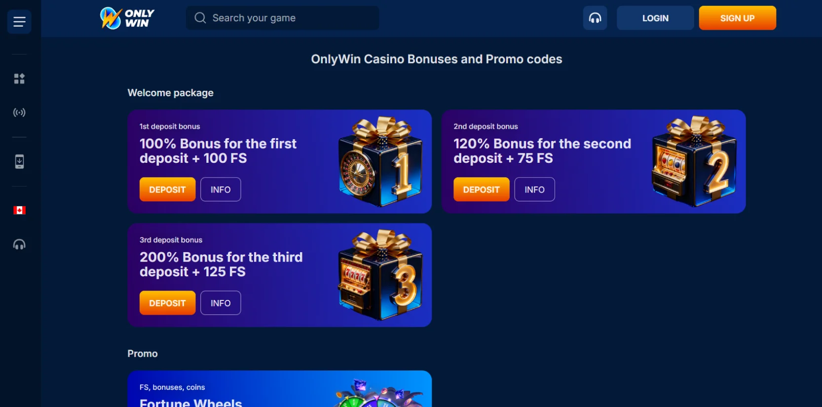 onlywin casino promo code