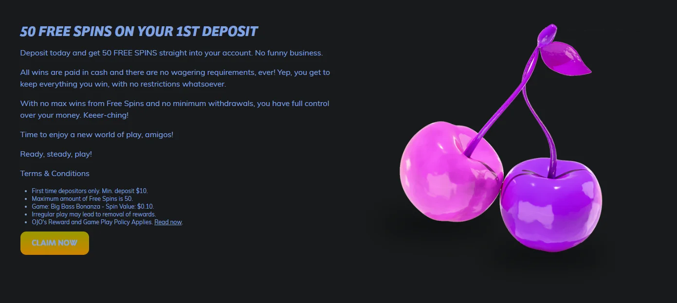 playojo 50 free spins