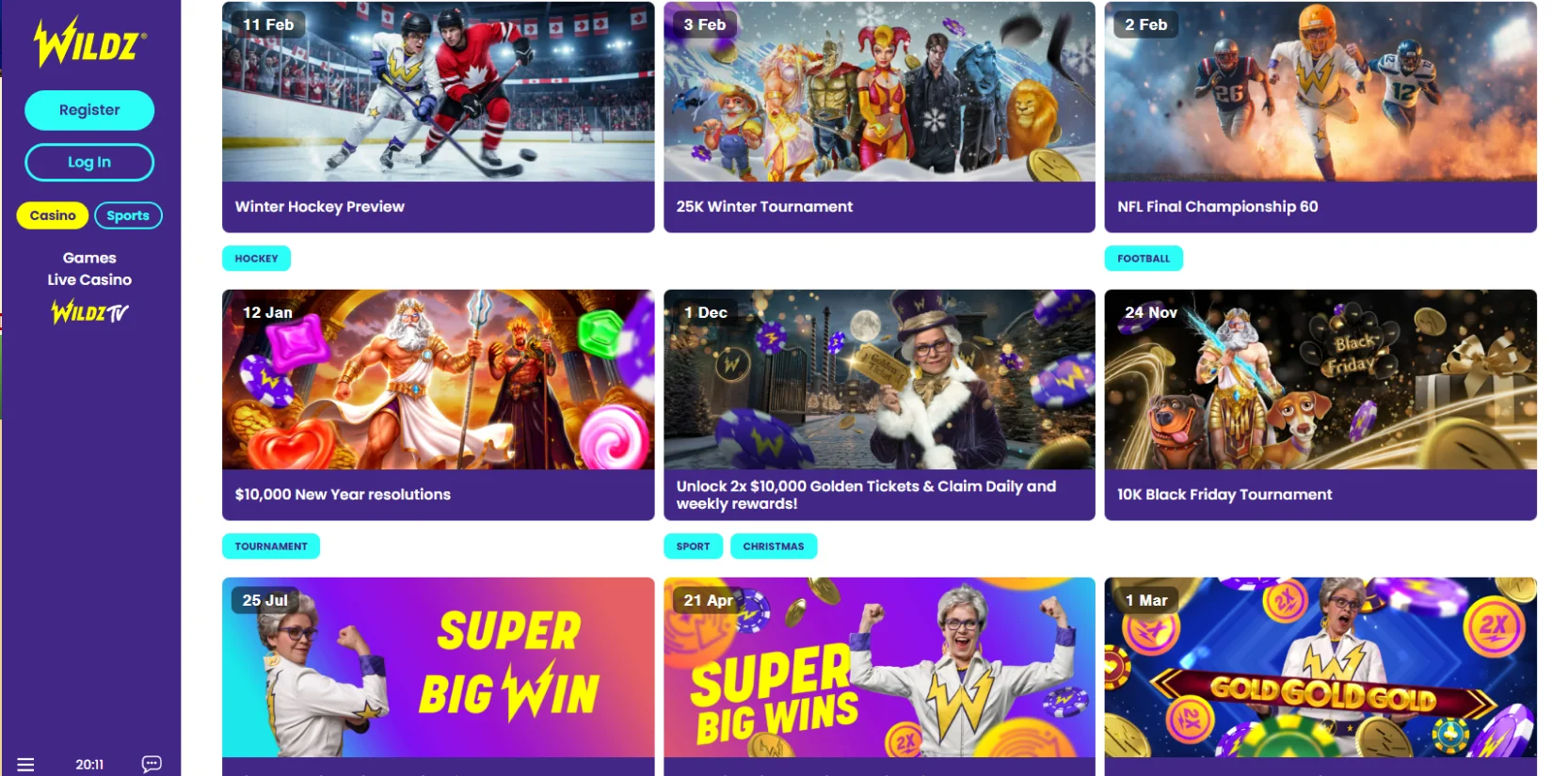 wildz casino bonus codes