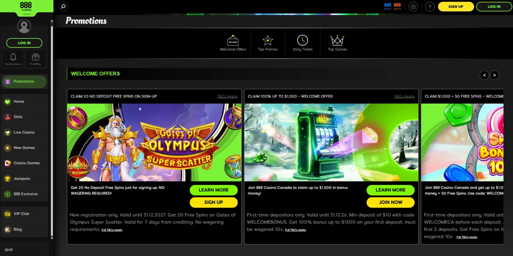 888Casino Welcome Bonus