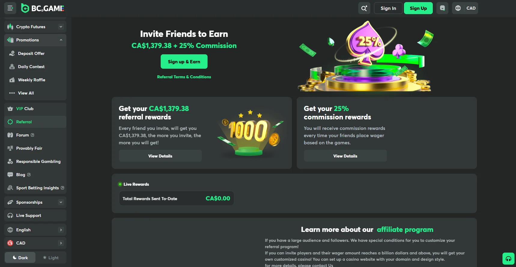 BC.Game Refferal Program