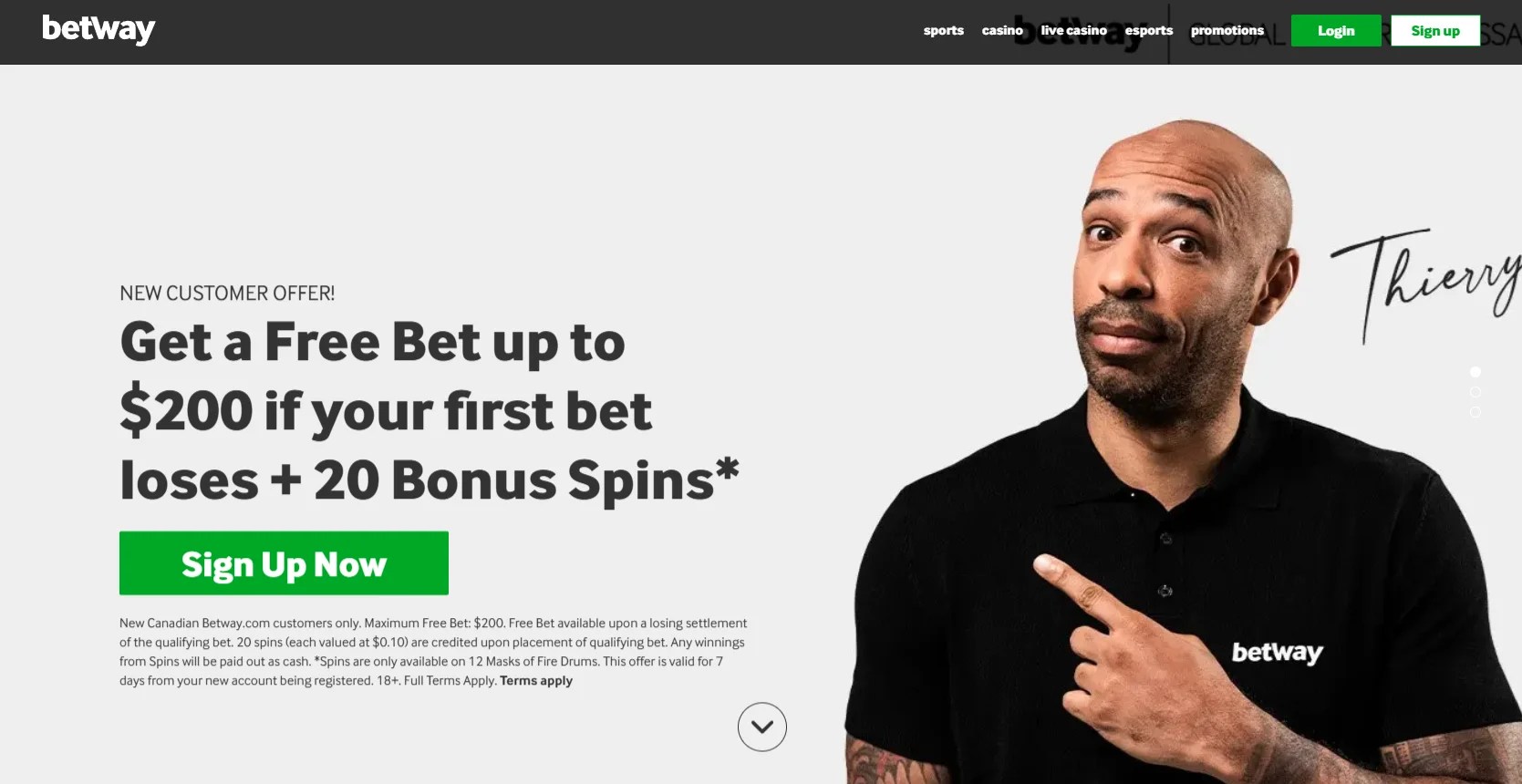 betway deposit code