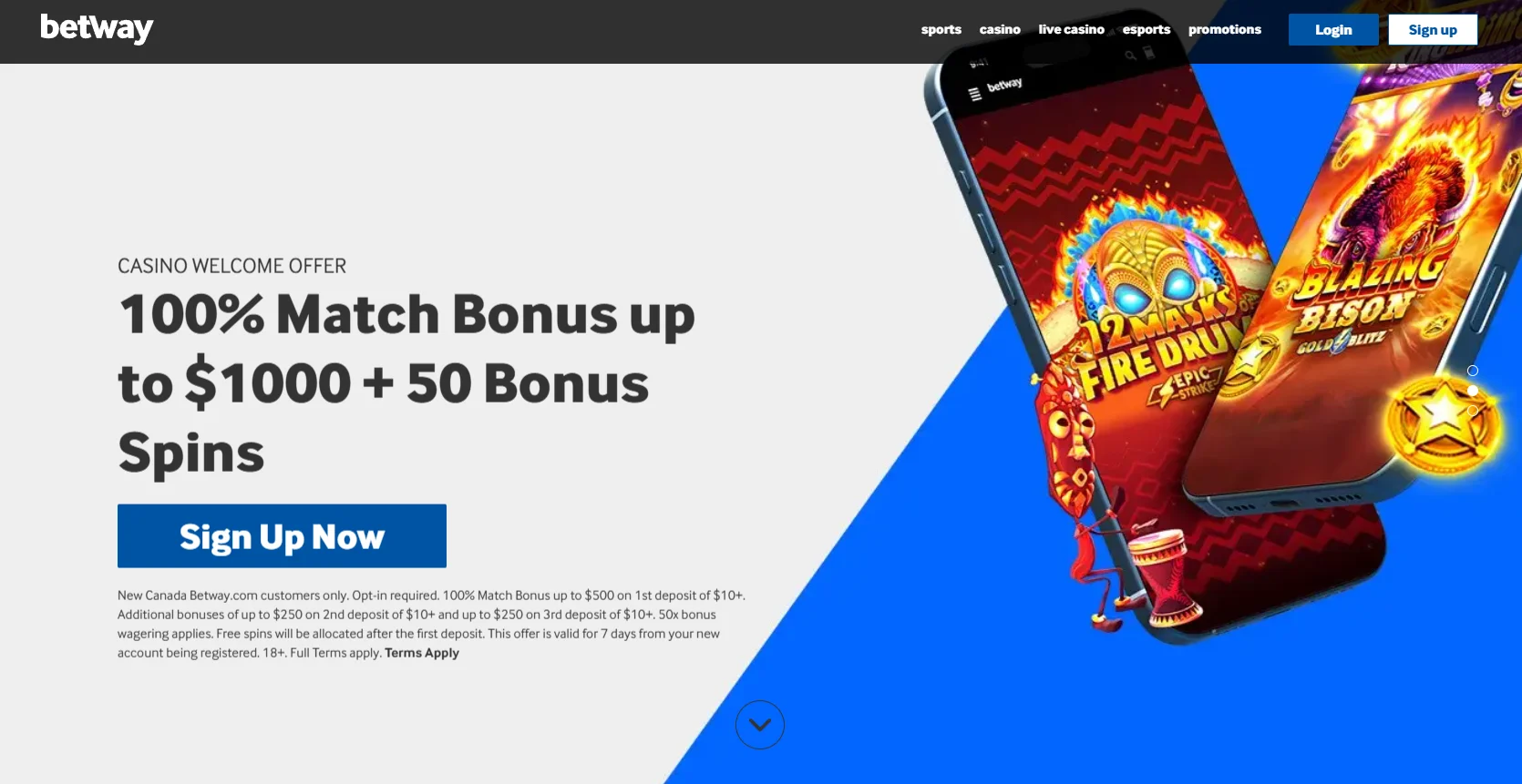 betway bonus casino