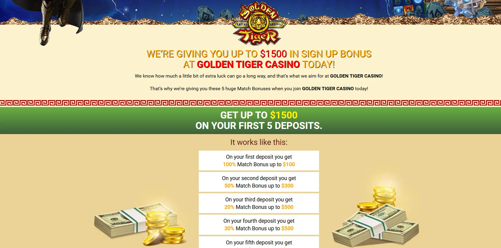 Golden Tiger Welcome Bonus