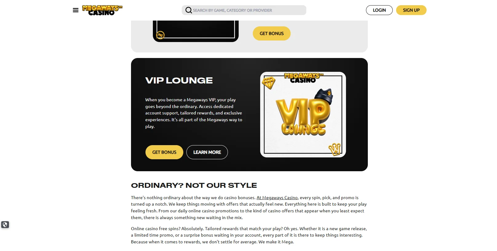 Megaways Casino VIP
