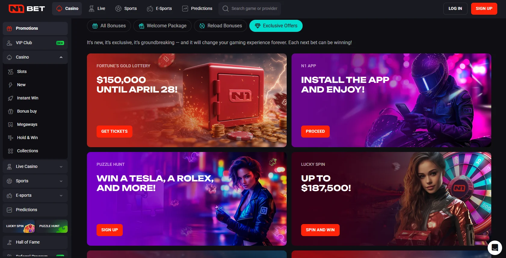 N1Bet Casino Bonuses for Existing Players