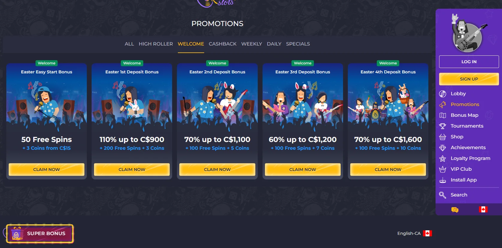 Rolling Slots Welcome Bonus
