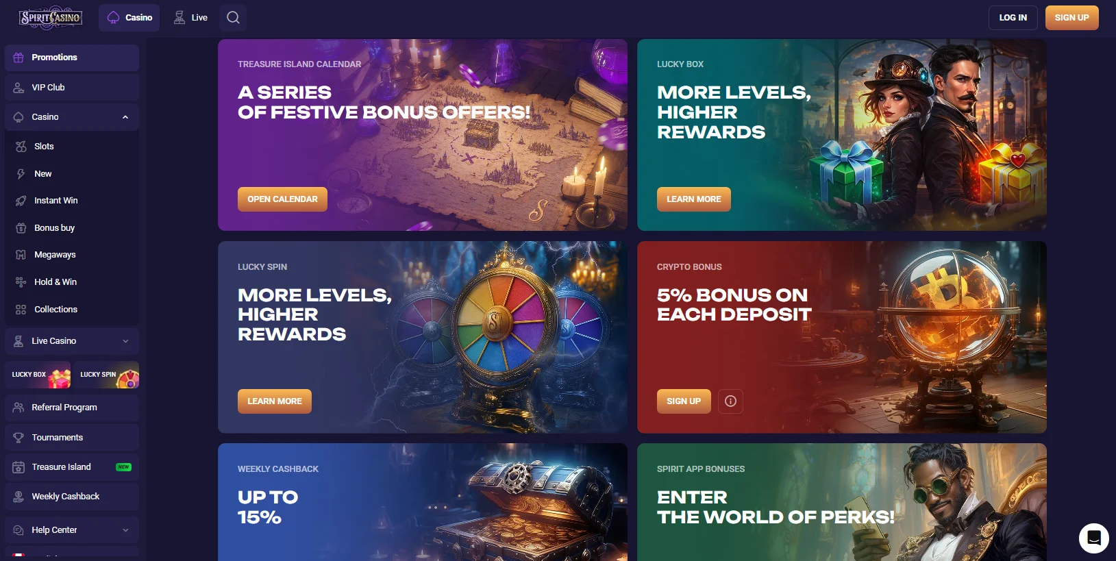 Spirit Casino Bonuses for Existing Players
